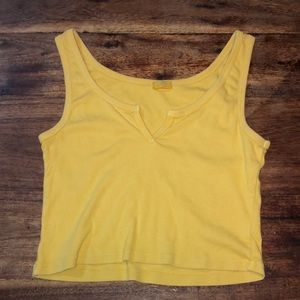 Mustard Yellow Cropped Tank Top